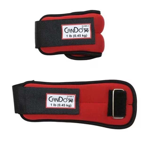 Cando 10-3381-2 2 lbs Weight Straps Set; Red