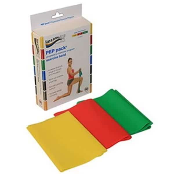 Fabrication Enterprises 10-6380 Sup-R Band; Latex-Free Pep Pack; Light; Yellow; Red & Green, Fabrication Enterprises, Mfr#: 1636562
