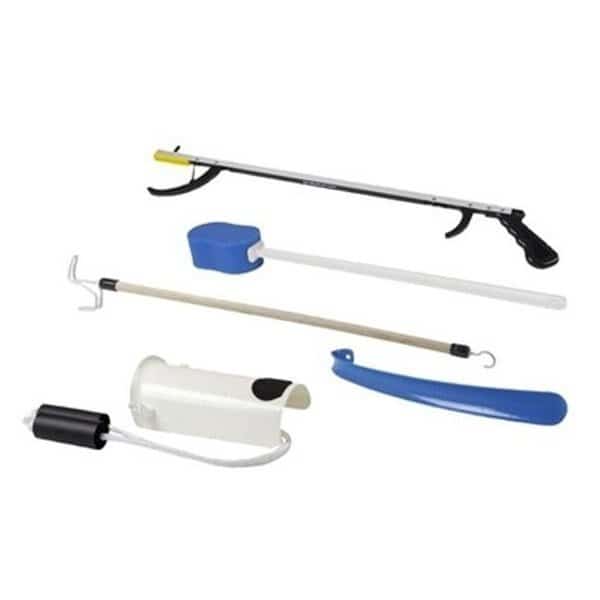 Hip Kit No 3 - 26 in. Reacher; Contoured Sponge; Sock Aid; 18 in. Plastic Shoehorn & Dressing Stick