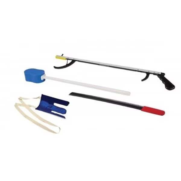 Hip Kit No 2 - 32 in. Reacher; Sock & Stocking Aid; 24 in. Metal Shoe Horn; Contoured Sponge