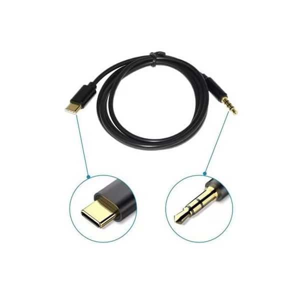 Xtrempro 11168 3.9 ft. Type-C to 3.5 mm Audio Aux Jack Headphone Adapter USB C Male Extension Cord
