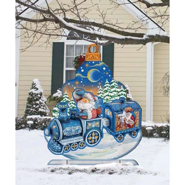 Santas Arrival Free Standing Garden Decor