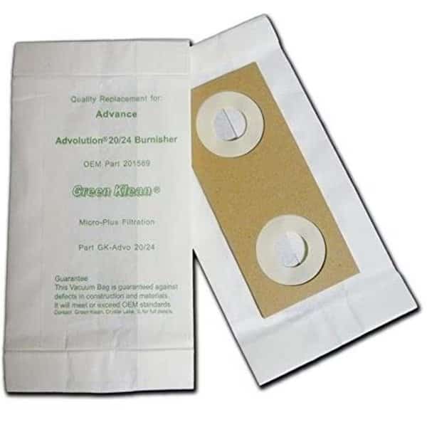 Green Klean GK-Advo 20-24 Advance Advolution Burnisher 20 by 24 Replacement Vacuum Bags - 10 per Case - Case of 10