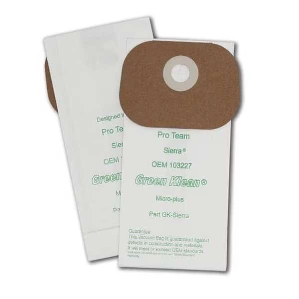 Green Klean GK-Sierra Pro Team Sierra & Lil Hummer II Replacement Vacuum Bags - 10 per Case - Case of 10