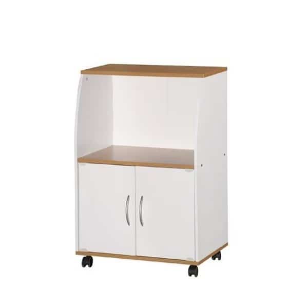 Hodedah HIK74 BEECH Microwave Cart-Beech