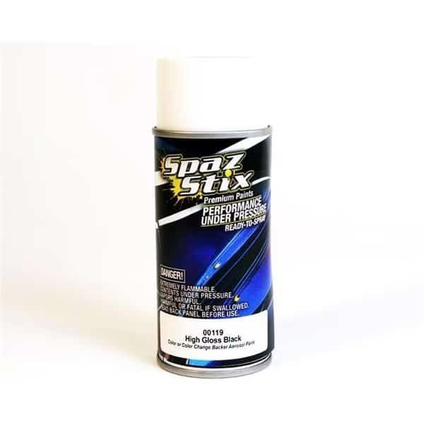 Spaz Stix SZX00119 High Gloss Black & Backer Paint - Aerosol 3.5 oz