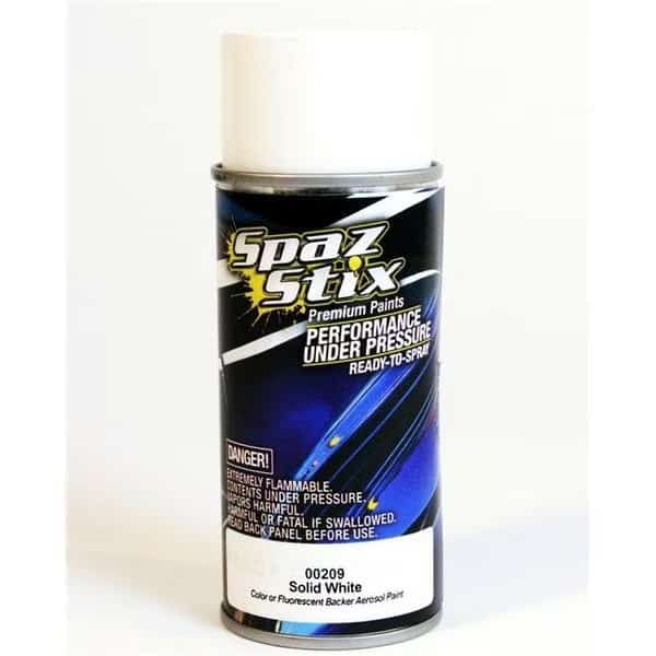 Spaz Stix SZX00209 Solid White & Glow Backer Aerosol Paint - 3.5 oz