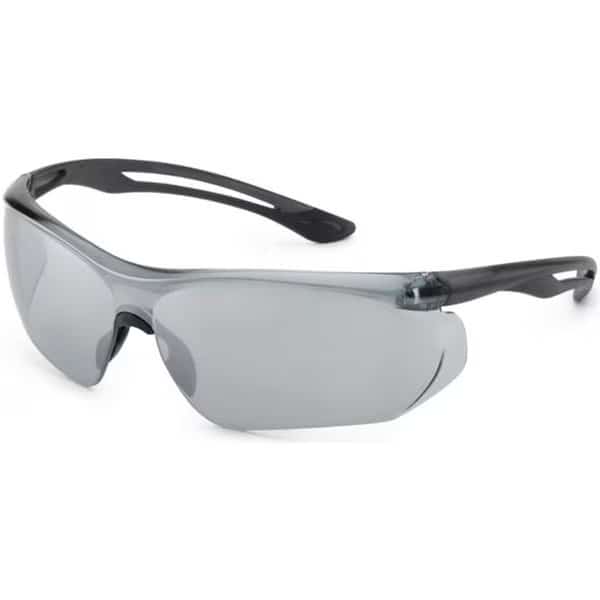 Silver Mirror  Gray Flex Parallax Safety Glasses