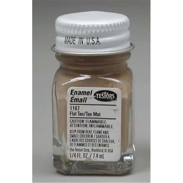 Testors Gloss Enamel Glass Jar Paint - Flat Tan