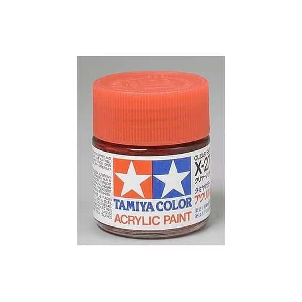 Tamiya Paint TAM81027 0.75 oz Tamiya Acrylic Paint - Clear Red