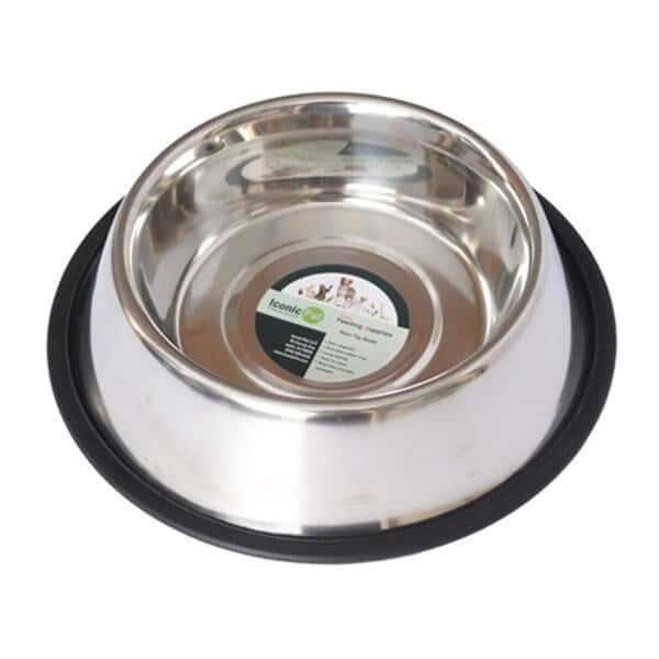 64 oz Stainless Steel Non - Skid Pet Bowl for Dog or Cat - 8 Cup