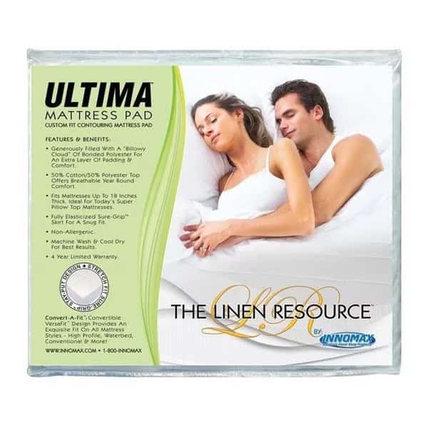 Innomax 5-85-QF-T Ultima Custom Fit Contouring Protection Mattress Pad; Twin Size - Twin Extra Large Size