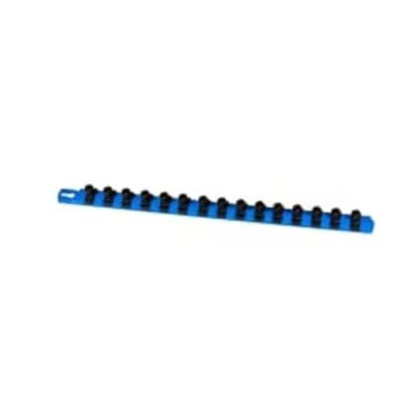 Ernest ERN8405 18 in. Socket Organizer with 0.5 in. TwistLock Clips; Blue