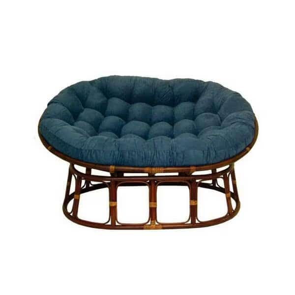 63 x 45 in. Double Papasan Chair with Micro Suede Cushion, Indigo