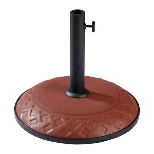 Compound Resin Basket Weave Umbrella Stand, Terra Cotta