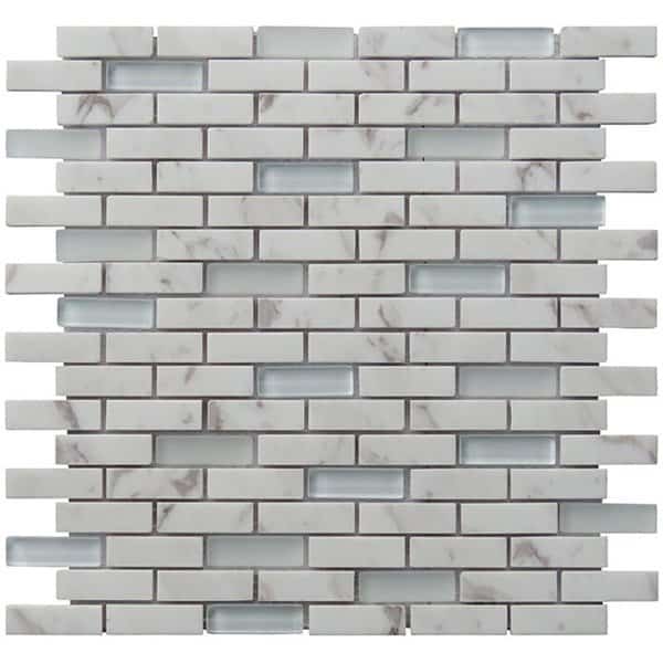 065 x 2 in Carrara Stone Tranquility Linear Mosaic Blend