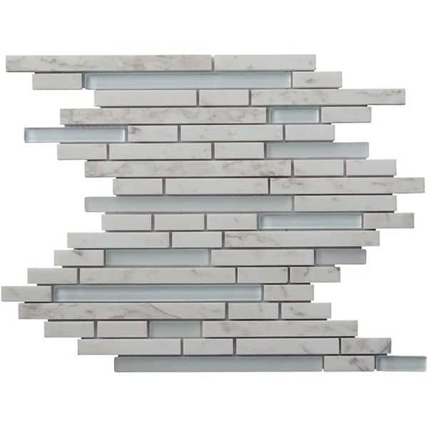 Carrara Stone Eternity Linear Glass Blend