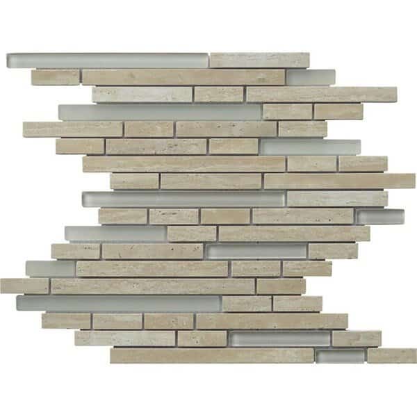 Travertine Stone Eternity Linear Glass Blend