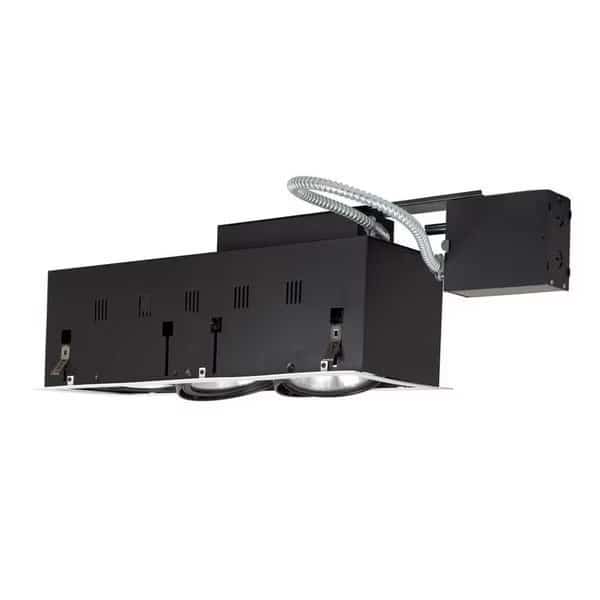 Three-Light Double Gimbal Linear Recessed Fixture Line Voltage