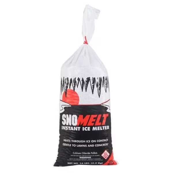 SnoMelt S010BG 10 lbs Calcium Chloride Pellet Bag