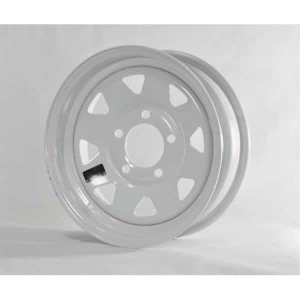 15 x 5 Spoke Style 5 Lug on 4.5 in., White