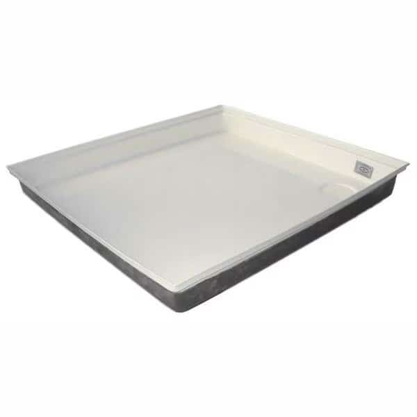 27 X 24 X 4 Ft. Shallow Rv Shower Pan, Polar White