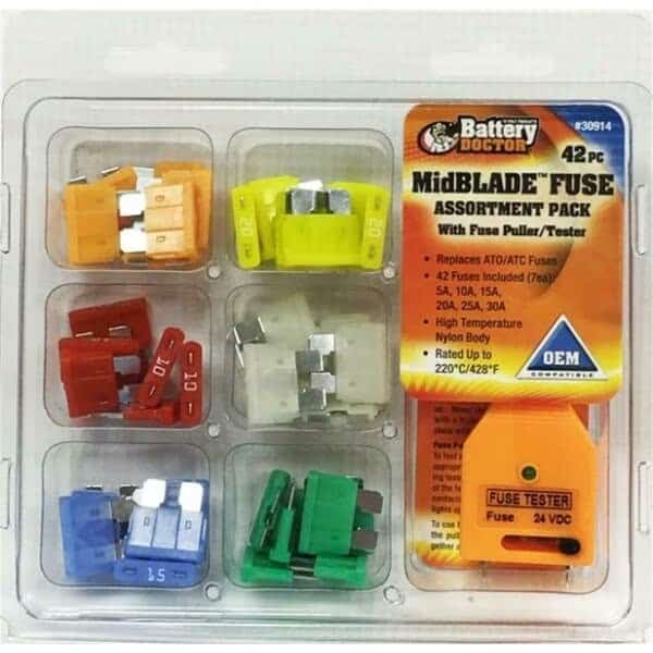 Automotive Fuse Kit, ATO/ATC Series, 40 Fuses Included, 5 to 30A, Not Rated, 42 PK
