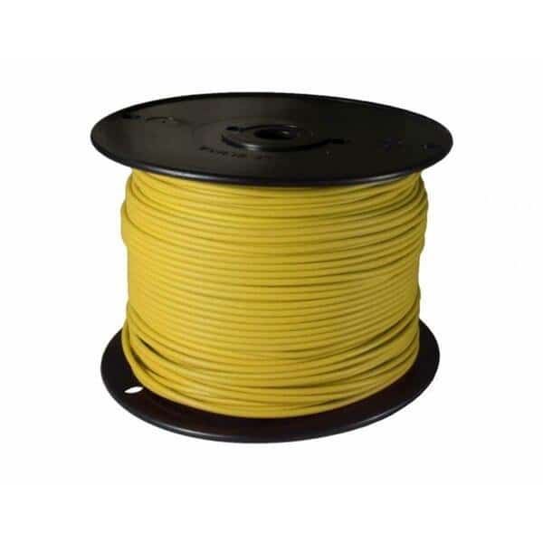 Primary Wire, GXL, 14 AWG, Yellow, XLPE Jacket