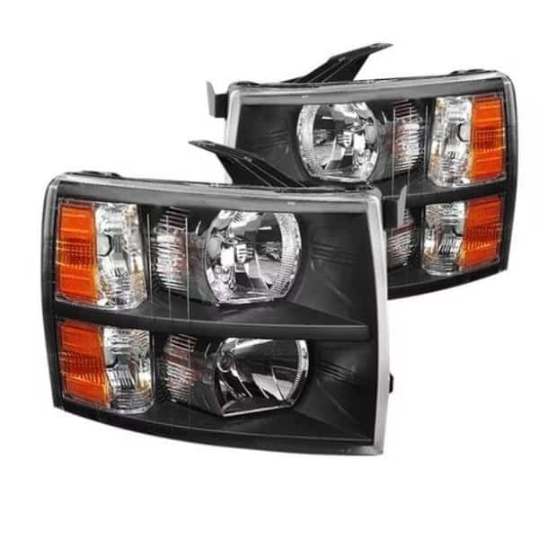 Spyder 5076991 2007-2013 Chevy Silverado Black Factory Style Headlights