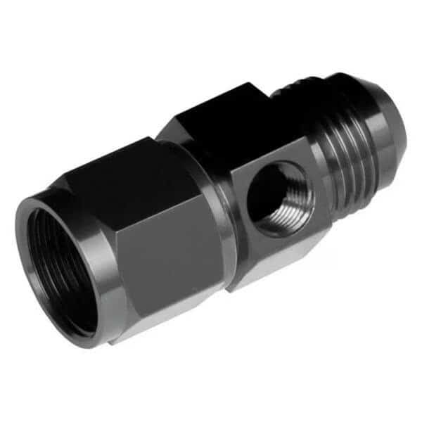 Female -6 AN to Male -6 AN Pressure Adapter, Black