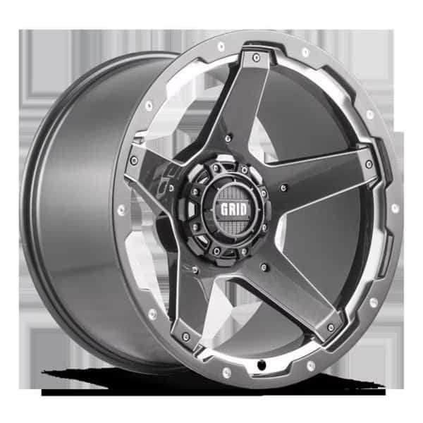 GRID Wheels 4A20120CIN 20 x 12 in. Insert Center Cap Wheels - Chrome
