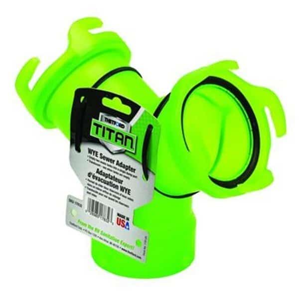Titan Sewer Hose Wye Adapter - Translucent Green