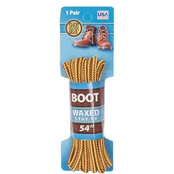 Shoe Gear 375112 54 in. Waxed Boot Laces; Brown & Gold