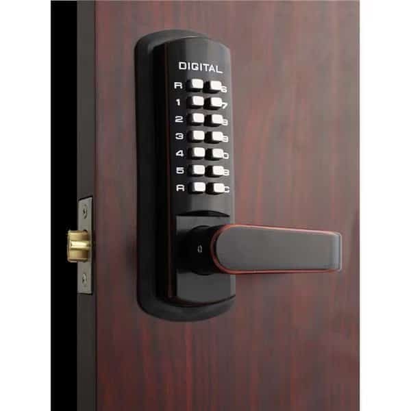 Lockey USA 3835 OB Oil Rubbed Bronze Mechanical Keyless Lever Lock with Passage Function