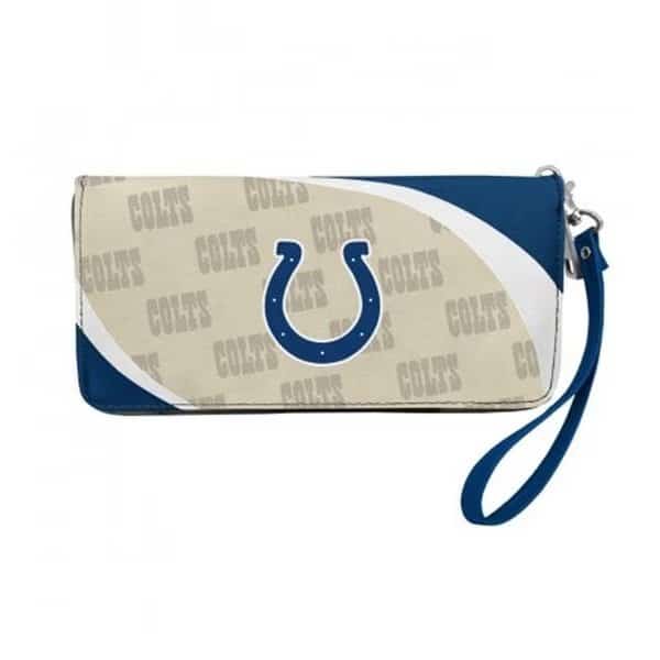 Little Earth 300902-COLT NFL Curve Zip Organizer Wallet; Indianapolis Colts