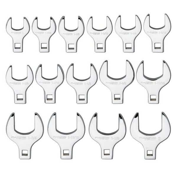 Platinum PLT-99370 15 Piece SAE 0.50 in. Drive Jumbo Crowfoot Wrench Set