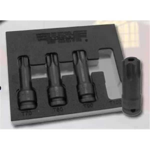 VIM Tools VIM-IMPTX800 0.5 in. Impact Torx Driver Set; Large