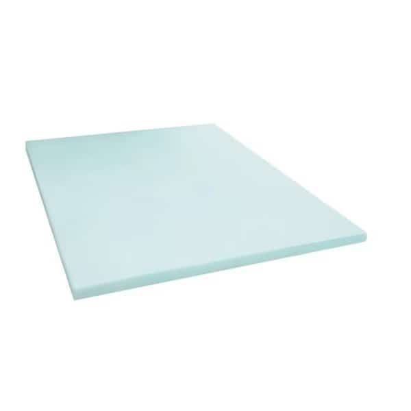Memory Foam Solutions UBSMSQGS2Z Topper Cover 2 in. Thick Queen Size Gel Swirl Visco Elastic Memory Foam Mattress Pad Bed Topper