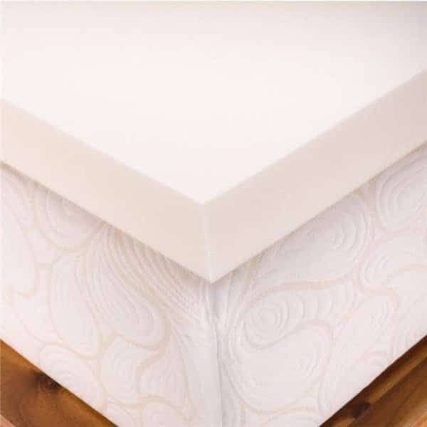 Memory Foam Solutions UBSPUFF3305 5 in. Thick Full & Double Size Firm Conventional Polyurethane Foam Mattress Pad Bed Topper