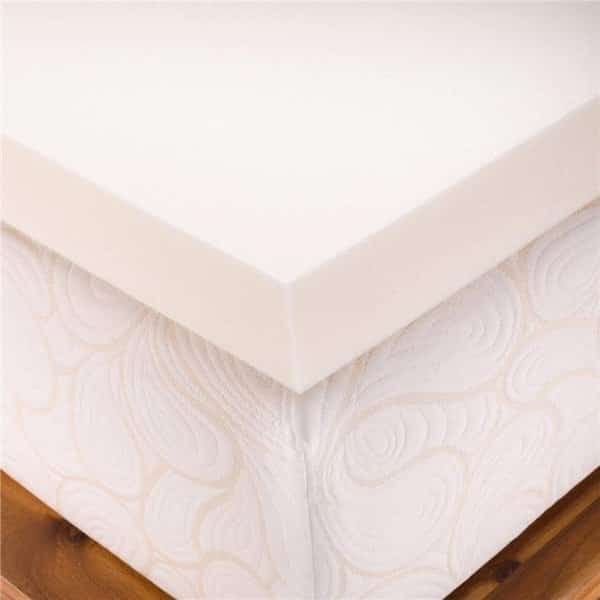 Memory Foam Solutions UBSPUMC2802 2 in. Thick California King Size Medium Firm Conventional Polyurethane Foam Mattress Pad Bed Topper