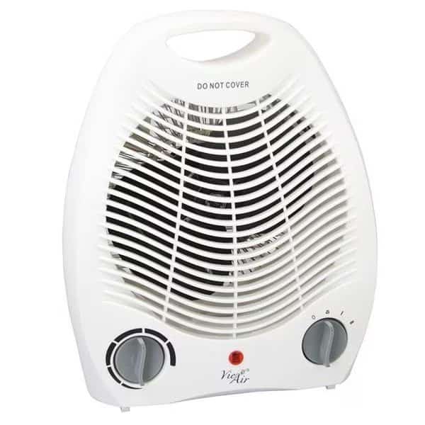 Vie Air VA-207C 2-Settings White Office Fan Heater With Adjustable Thermostat