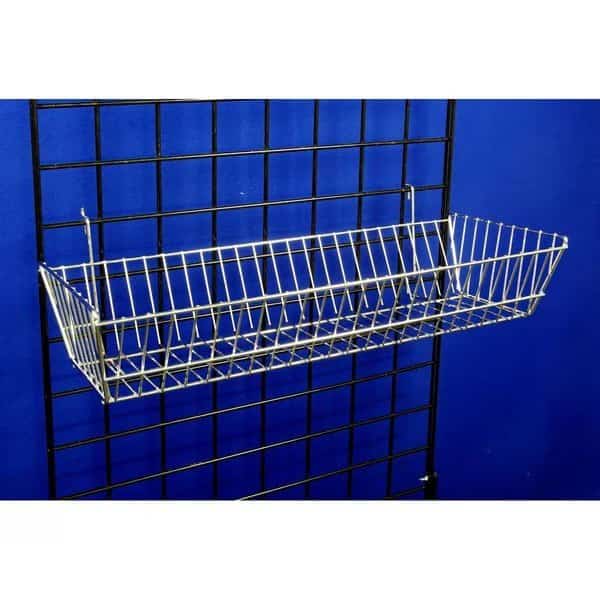 BSK12CH 24 x 10 x 5 in Double Sloping Basket Chrome
