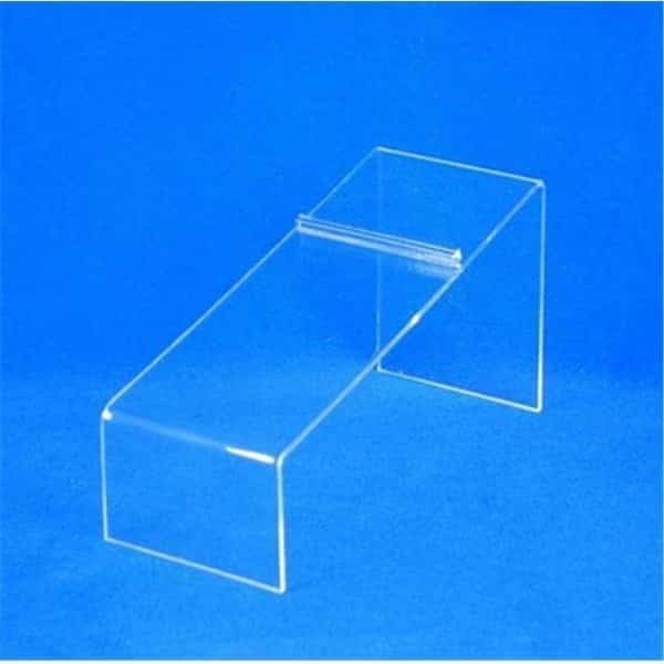 AMKO CTP-20 4 in. Acrylic Angled Shoe Display - Heel Stopper