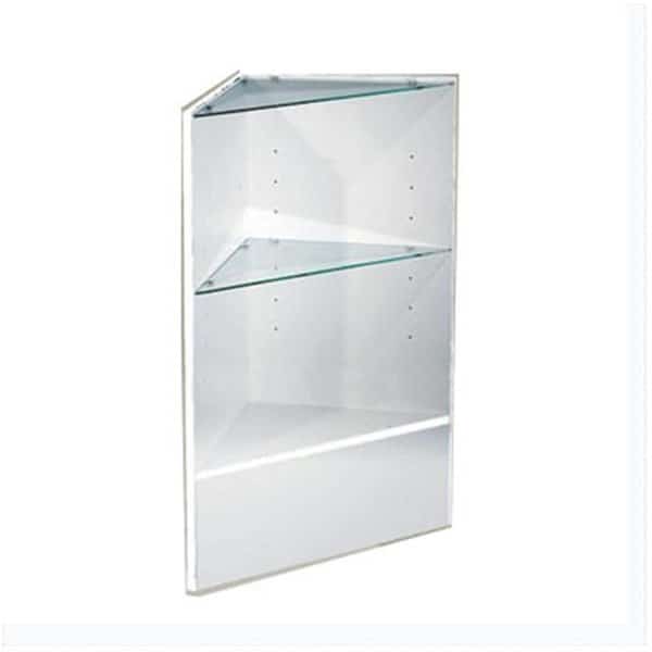 Triangle Corner with Glass ShelfWhite