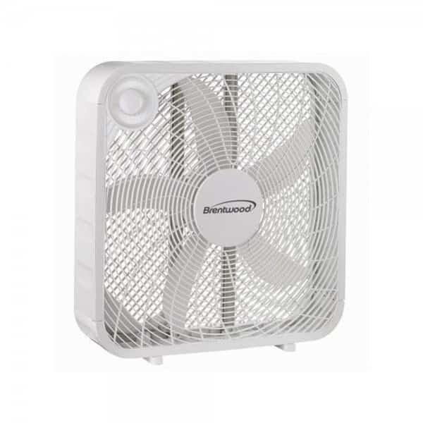 20 in. Slim Compact 3 Speed High Velocity 5 Blade Box Fan; White