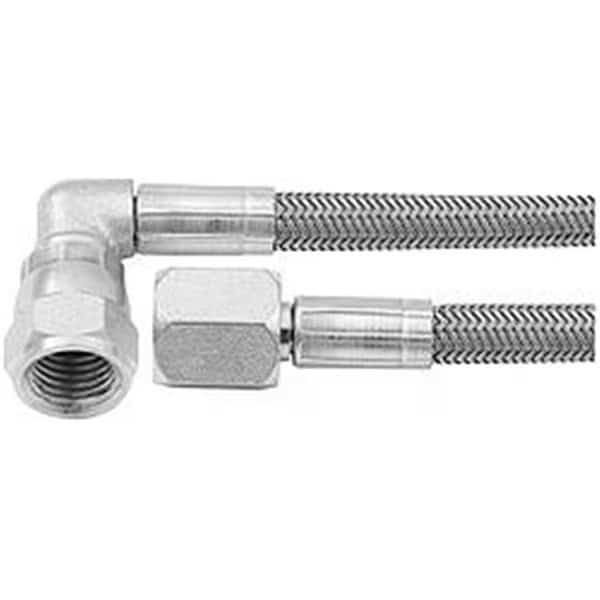26 in. -4 Straight & -4 90 deg No.4 Braided Steel Brake Lines