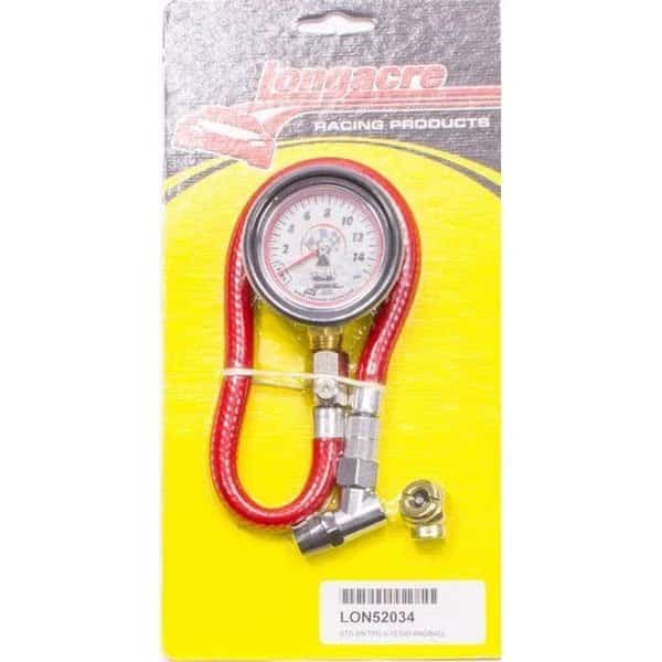 Longacre 52-52034 2 in. Basic Tire Gauge; 0-15 PSI