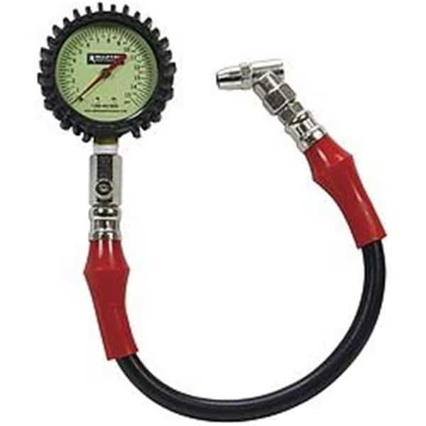 0-15 PSI Glow in the Dark Tire Pressure Gauge; 2.25 in.