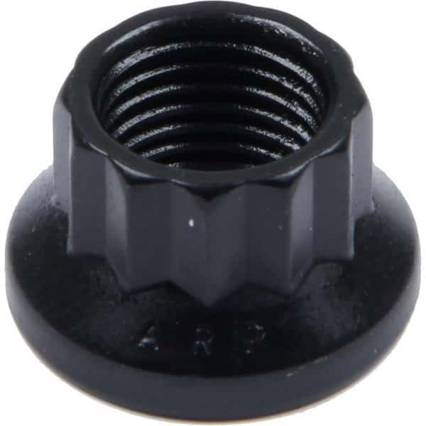 300-8307 12 mm x 1.25 Right Hand 12 Point Steel Nuts - Black Oxide