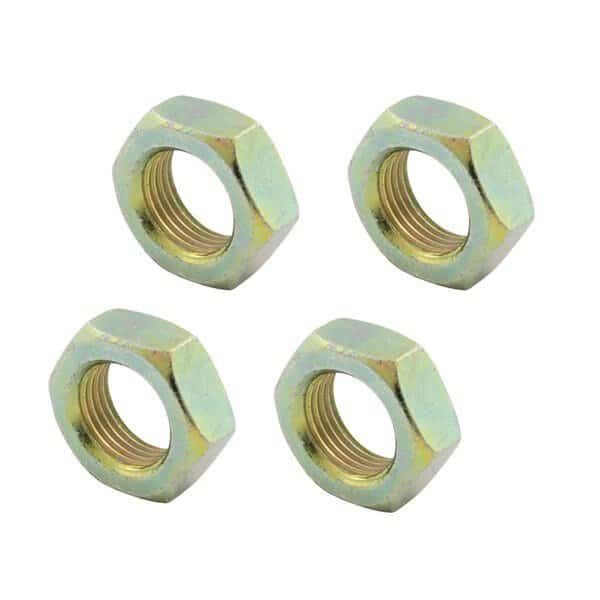 0.5 in. 20 Left Hand Steel Jam Nuts, 4PK